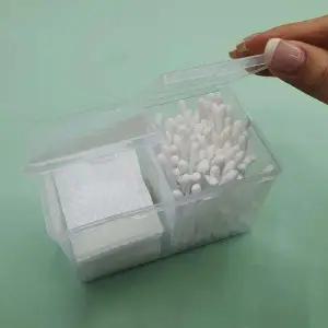 [하프클럽/]2구 케이스 투명 화장솜 화장솜케이스