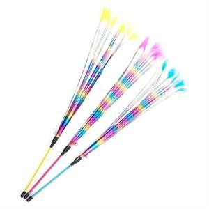 티티펫 고양이 무지개 깃털 낚시대 장난감 3p 세트