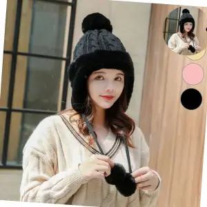 인조퍼 귀달이 기모 방울비니 ELM-149