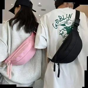 학생가방 남녀공용 캐쥬얼 힙색 슬링백 런닝 웨이스트백
