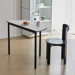 루나 반원 스틸 1100 테이블 (원목의자1개)