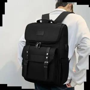 학생백팩 남성 옥스포드 멀티 다용도 포켓 노트북 백팩 학생