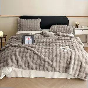 캠핑담요 엠보웨이브밍크담요 극세사 장모 털 겨울 사무실 침구