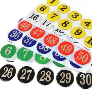 생활마켓 원형 에폭시 숫자 번호판 식당번호스티커