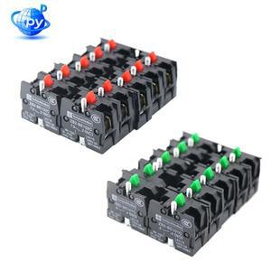 푸시 버튼 스위치용 XB2 접점 블록 10A 실버황동 ZB2-BE102C(NC)ZB2-BE101C(NO) 10개 세트