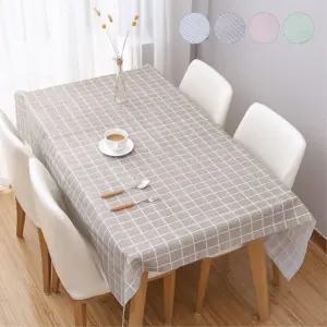 심플 체크무늬 방수 테이블커버 예쁜식탁보 탁자보 책상보 주방데코