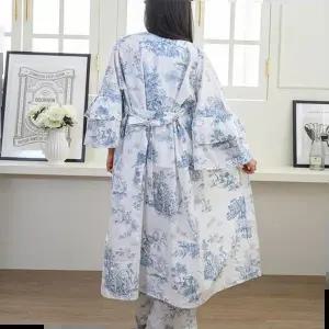 수면가운 여성 뜨왈 패턴 광목 잠옷 로브 단품 파자마 홈웨어