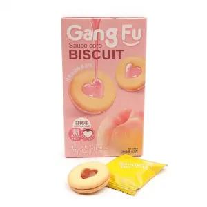 강푸 복숭아맛 코어 비스킷 55g 하트홀 쿠키 12개입 과자 비스켓