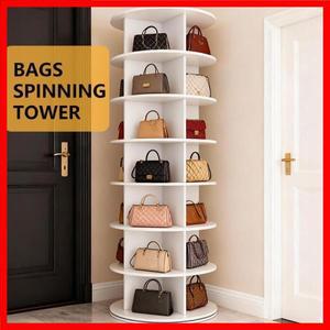 360도 회전형 다층 신발장 코너 공간 절약형 수납장 현관 가정용 신발 및 가방 수납장