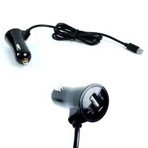 차량용 고속 충전기 시가잭 C타입 케이블 일체형 USB QC3.0 듀얼 스마트폰 충전기