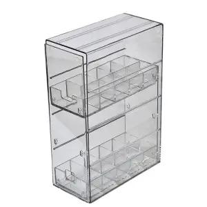 투명 메이크업 정리함 화장대 화장품 보관함 립스틱 브러쉬 정리대