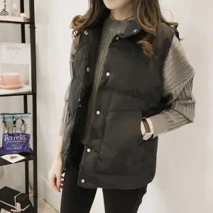 남녀 겨울 똑딱이 패딩조끼 1P 가벼운 캐주얼 베스트