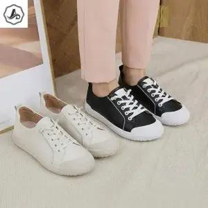 [애슬릿] 가죽 플랫 단화 여성 슬림 스니커즈 발 편한 캐주얼