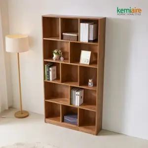 오델로 고무나무원목 5단 1000 월넛책장 KFZ-963