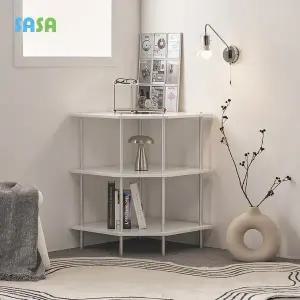 [SASA]사사가구 엘린 미드센츄리 3단 코너형 모던 장식장