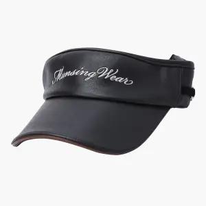 [먼싱웨어](강남점)[가격인하] 여성 비건레더 리본 바이저 블랙(MO322LCP81)