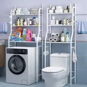 욕실 변기 선반 수납함 3단 고정형 행거