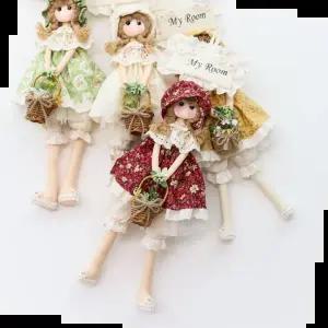 수공예인테리어 양손 바구니 수작업 인형 수공예 벽장식 마이룸