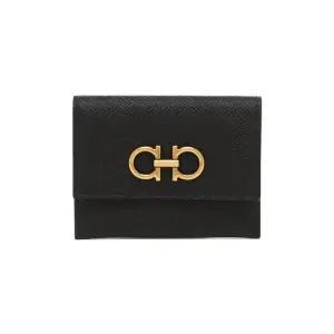 [명품] 페라가모 26SS 더블 간치니 카드지갑 블랙 22 0861 0779901