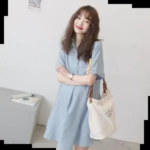 빅사이즈셔츠원피스 키밍 반팔 임산부 셔츠 원피스 빅사이즈 루즈핏 여름