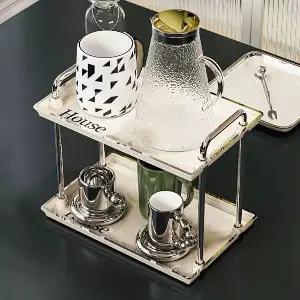 화이트 디귿 철제수납장 슬림 선반 수납장 슬라이딩