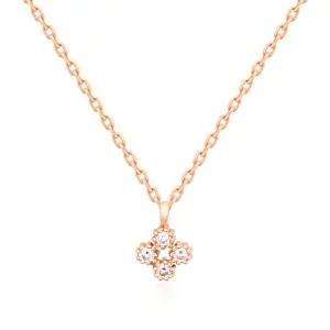 18K 포시즌 플라워 큐빅 체인 목걸이 JNN20812