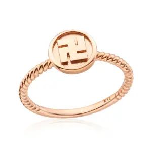 18K 트위스트 서클 종교 만자 반지 RSS19820