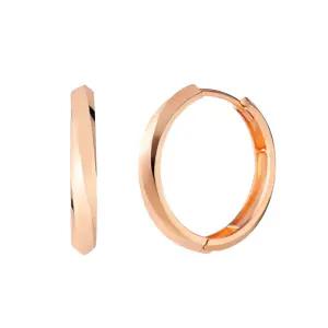 18K 사선 컷팅 원터치 링 귀걸이 한쌍 SYE36417