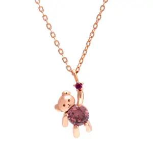 18K 베어 곰돌이 루비 함마링 체인 목걸이 NPN29323