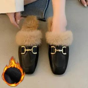 BUyuS 여성 데일리 겨울 금장 베이직 퍼 블로퍼 LK817  buyus 굿딜 브이숍 illo001