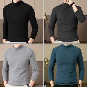 도톰플러스 편한반목 폴라티셔츠 플리스 기모티셔츠