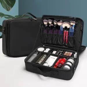 키밍 여행용 대형 다용도 메이크업 박스 가방 파우치