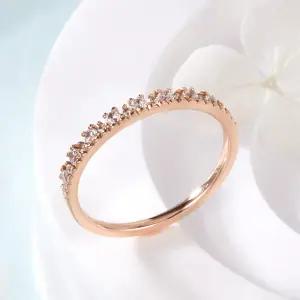 18K 지그재그 프롱 큐빅 레이스 반지 SRS42400