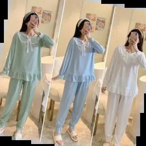 긴팔잠옷 카라 레이스 여성잠옷 DS5003