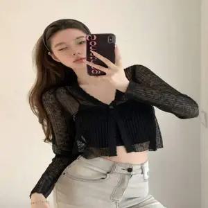 여성 KO59HD43 시스루 여리핏 러블리무드 프릴 크롭 가디건