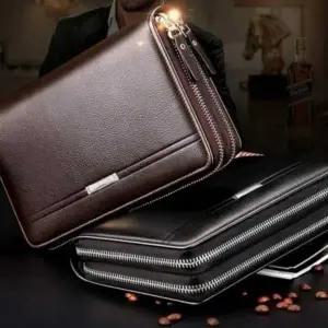 클러치 남성용 지퍼 장지갑 더블 남자 핸드백 파우치 PW-916