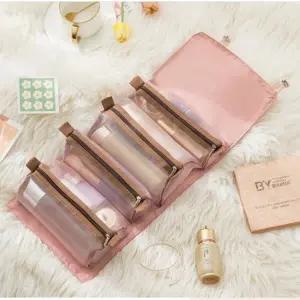 여행용 4단수납 분리 화장품파우치