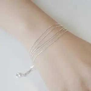 실버 5라인 유니크 팔찌
