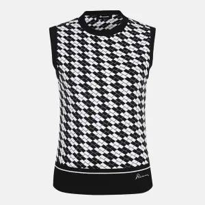 [아웃도어스/레노마골프]여성 패턴 라운드 니트 베스트 RWSVM7205-199