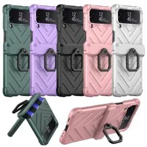 유니블링 갤럭시 z플립 3 4 마그네틱 링 고리 힌지 보호 케이스