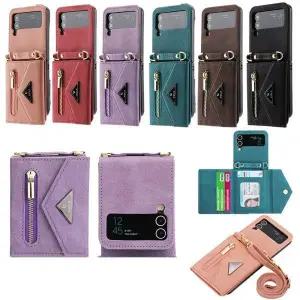유니블링 갤럭시 z플립 3 4 5 카드 수납 지갑 스트랩 케이스