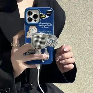 유니블링 아이폰 14 13 12 11 일러스트 팝 커피 톡 그립 케이스