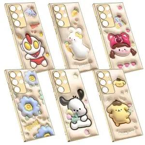 유니블링 갤럭시 s23 + 울트라 강화유리 캐릭터 범퍼 케이스