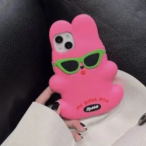 유니블링 갤럭시 A시리즈 선글라스 외계인 토끼 실리콘 케이스