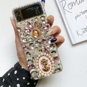 유니블링 갤럭시 z플립5 z폴드5 데코덴 진주 키링 젤리 케이스