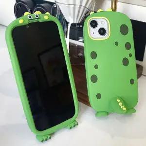 유니블링 아이폰 16 15 14 13 12 공룡 꼬리 거치대 젤리 케이스