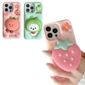 유니블링 아이폰 16 15 14 13 12 과일 스마트톡 실리콘 케이스