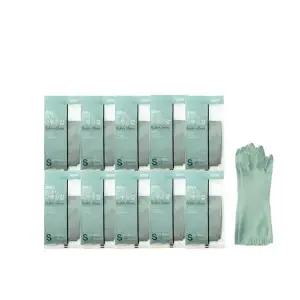 [너만아는잡화점]코멕스 면코팅 고무장갑 민트 소(S) x 10켤레