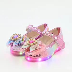 해피걸 무지개 하트 국산 아동 키즈 어린이 선물 라이팅 여아 LED 구두