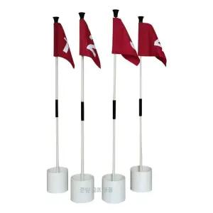 골프깃발 퍼팅 퍼터 깃대 3홀 플래그 세트 두껍게 실외 실내 그린 홀컵 연습장